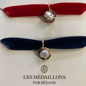 Sezane Velvet Charm Bracelets - set of 2